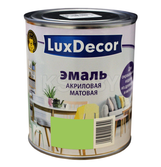 Эмаль акриловая матовая Luxdecor,  чайный лист 0,75 л