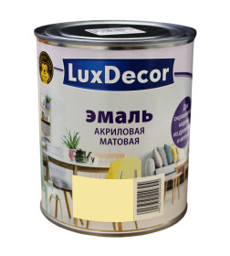 Эмаль акриловая матовая Luxdecor,  слоновая кость 0,75 л