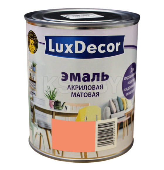 Эмаль акриловая матовая Luxdecor, сладкий леденец 0,75 л