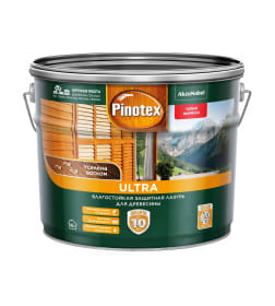 Защита для древесины Pinotex Ultra лазурь рябина,  9 л