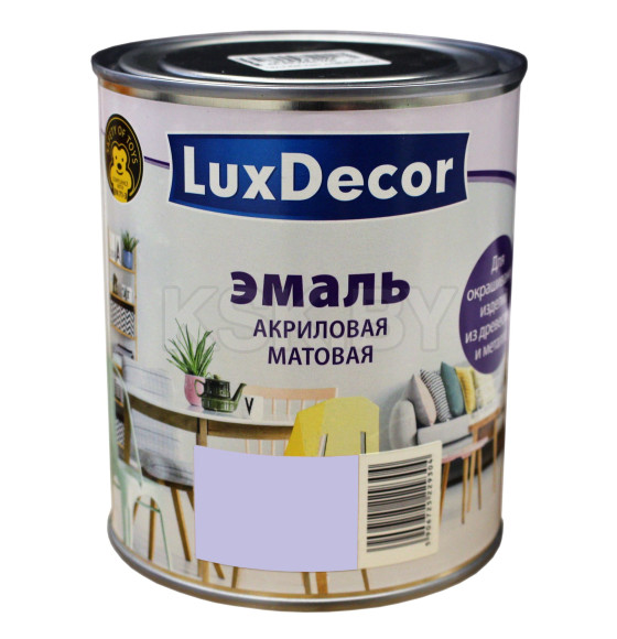 Эмаль акриловая матовая Luxdecor,  лавандовый холм 0,75 л