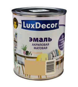 Эмаль акриловая матовая Luxdecor,  кофе latte 0,75 л