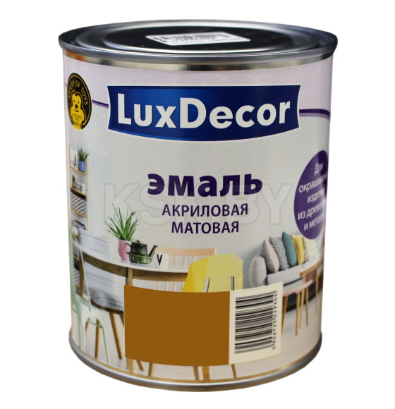 Эмаль акриловая матовая Luxdecor,  гавайская сигара 0,75 л