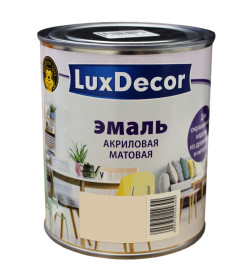 Эмаль акриловая матовая Luxdecor,  ванильный крем 0,75 л