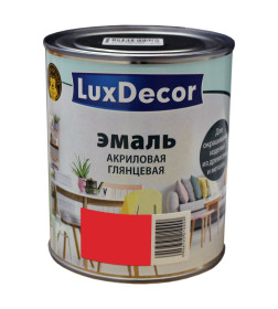 Эмаль акриловая глянцевая Luxdecor,  красные кораллы   0,75 л