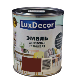 Эмаль акриловая глянцевая Luxdecor,  горячий шоколад 0,75 л