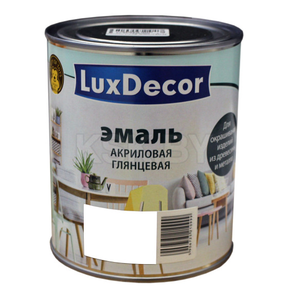 Эмаль акрил. глянцевая Luxdecor, белый кристал  0,75 л