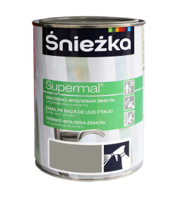 Эмаль масляно-фталевая "SNIEZKA" SUPERMAL пепельная (RAL 7023) GL,  0,8 л