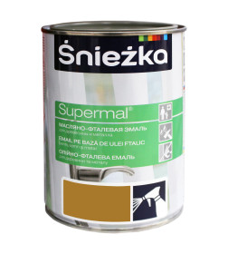 Эмаль масляно-фталевая "SNIEZKA" SUPERMAL орех светлый (F 555) GL,  0,8 л