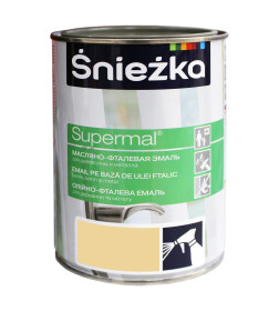 Эмаль масляно-фталевая "SNIEZKA" SUPERMAL кремовая (RAL 575) GL,  0,8 л