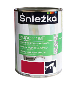 Эмаль масляно-фталевая "SNIEZKA" SUPERMAL красная GL,  0.8 л (0.95 кг)