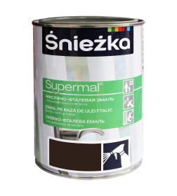 Эмаль масляно-фталевая "SNIEZKA" SUPERMAL  шоколадный GL,  0.8 л (0.95 кг)