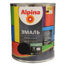 Эмаль алкидная Alpina универсальная шелковисто-матовая, черный 0,75 л / 0,87 кг (948103760) 