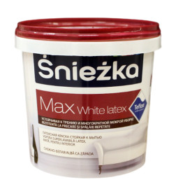 Краска водно-дисперсионная для внутренних работ Sniezka Max Latex,  1 л (1.5 кг) РП, Польша