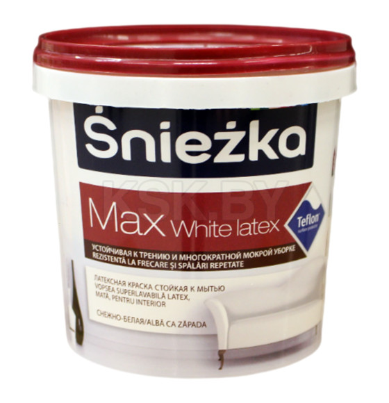 Краска водно-дисперсионная для внутренних работ Sniezka Max Latex,  3 л РП