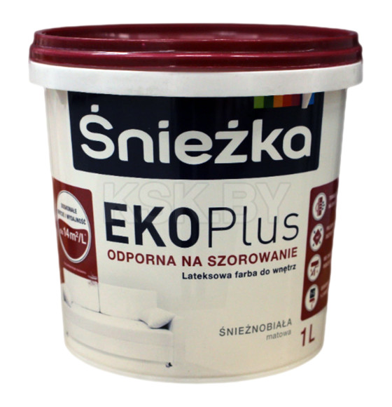 Краска водно-дисперсионная внутренняя Sniezka EKO Plus,  1 л РП