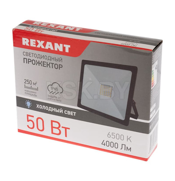 Прожектор светодиодный 50W 6500K 4000лм IP65 REXANT (605-004) 