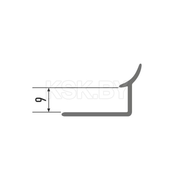 Порог алюминиевый КТМ 357-05А 2,5м черный (357-05А) 