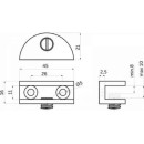 Полкодержатель для стеклянной полки WP2710,хром (38334) 