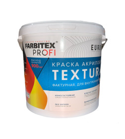 Краска акриловая декоративная фактурная Textura, 7 кг FARBITEX PROFI