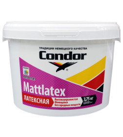 Краска водно-дисперсионная внутренняя CONDOR Mattlatex, 2,5 л (3,75 кг), РБ