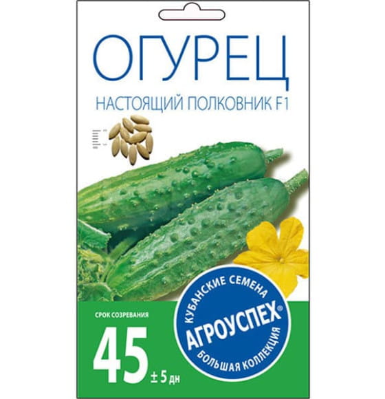 Огурец НАСТОЯЩИЙ ПОЛКОВНИК F1 ранний парт. 8 шт, семена