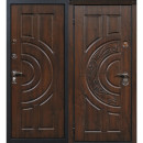 Дверь входная "Луна" Дуб темный  (левая)  860х2060 мм