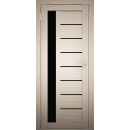 Дверь межкомнатная Амати 04, 700х2000, Экошпон, Белёный дуб, мателюкс черное