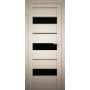 Дверь межкомнатная Амати 12, 400х2000, Экошпон, Белёный дуб, мателюкс черное