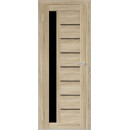 Дверь межкомнатная Бона 04, 700х2000, Экошпон,  Дуб сонома, мателюкс черное