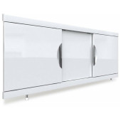 Экран под ванну 1.5м купе МДФ белый Валенсия (каркас алюминий, высота 49.5 см.)