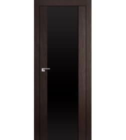 Дверное полотно  № 8Х Венге мелинга стекло чёрный триплекс 2000х600х35мм УЦЕНКА