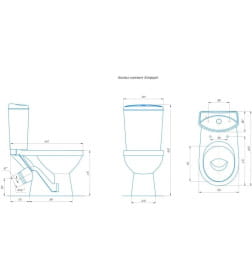 Унитаз напольный Rosa Комфорт (черный)