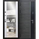 Дверь входная "Стило" Аляска(эмаль)/зеркало (левая)  960х2060 мм