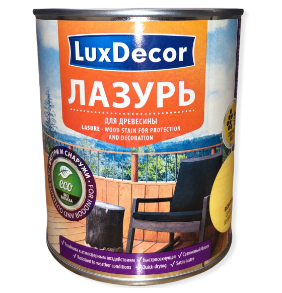 Лазурь для древесины LuxDecor 0.75 л. бесцветный