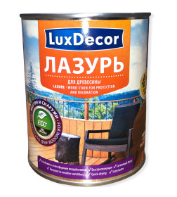 Лазурь для древесины LuxDecor 0.75 л. красное дерево