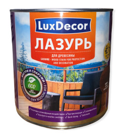 Лазурь для древесины LuxDecor 2,5 л. красное дерево