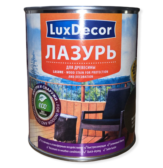 Лазурь для древесины LuxDecor 0.75 л. палисандр