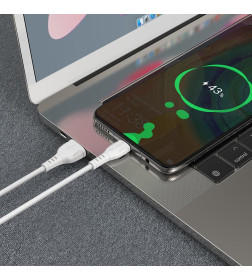 Кабель USB BOROFONE BX51 Triumph, USB - Type-C, 3A, 1 м, белый