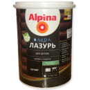 Лак акриловый водно-дисперсионный Alpina Аква Лазурь для дерева цветная, Черный, 0,9 л/0,90 кг (948103491) 