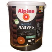 Лак акриловый водно-дисперсионный Alpina Аква Лазурь для дерева цветная, Тик, 2,5 л/2,5 кг