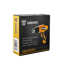 Фен строительный DEKO HG2200W