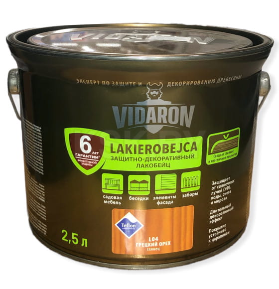 Лакобейц Vidaron грецкий орех L04, 2,5л