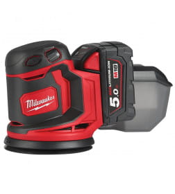 Шлифмашина эксцентриковая аккумуляторная Milwaukee M18 BOS125-502B (Li-Ion5Ач)