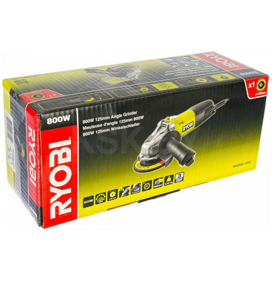 Углошлифмашина RYOBI RAG800-125G (5133002491) 