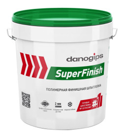 Шпатлевка полимерная, пастовый состав Danogips SuperFinish (СуперФиниш) 18,1 кг/11л