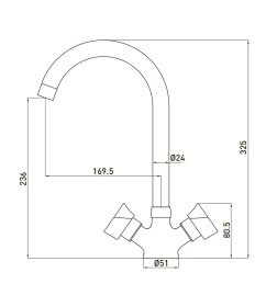 Смеситель для кухни Gross Aqua Forma, 6015084C-B02