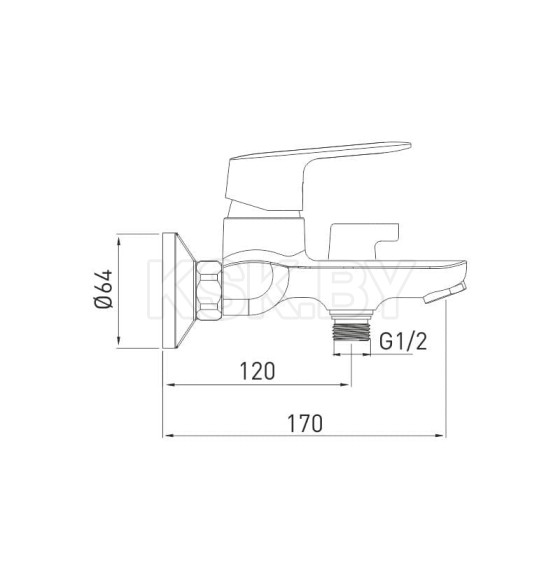 Смеситель для ванны Gross Aqua Flat, 2250520C (2250520C ) 