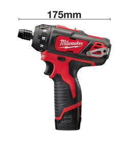 Шуруповерт аккумуляторный Milwaukee M12BD-202C (Li-Ion2Ач)