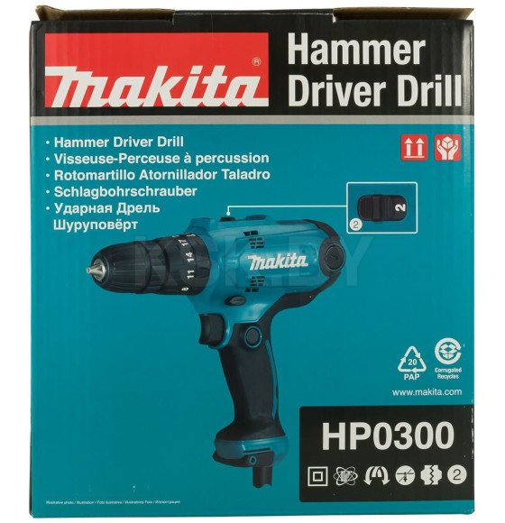 Дрель-шуруповерт сетевая ударная MAKITA HP0300   (HP0300) 